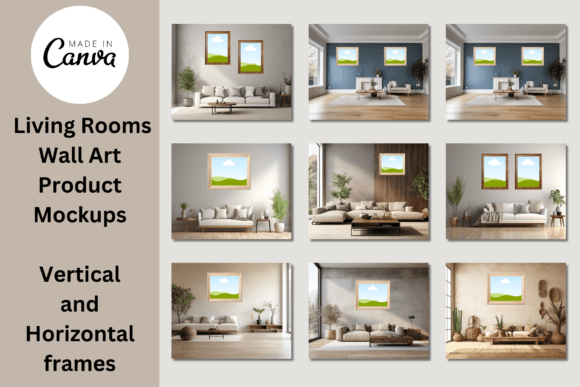 Download Wall Art Product Mockups- Canva Template - Wall art Collection