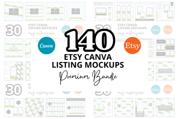 Download Bonus + 140 Etsy Mockup Bundle - Etsy mockup Collection